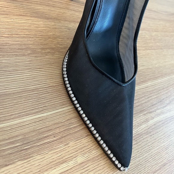 Steve Madden X Winnie Harlow Savlamar Mesh Rhinestone Stiletto Pumps - Picture 3 of 9